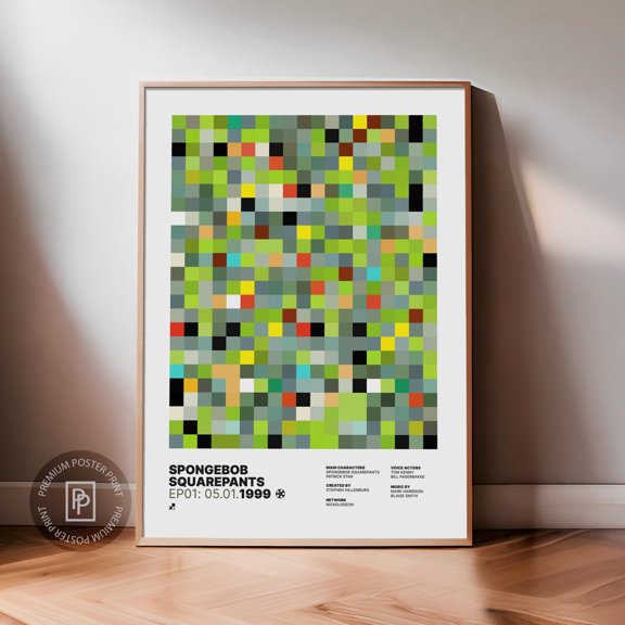 Spongebob Squarepants Color Study Print Art, Unframed Poster