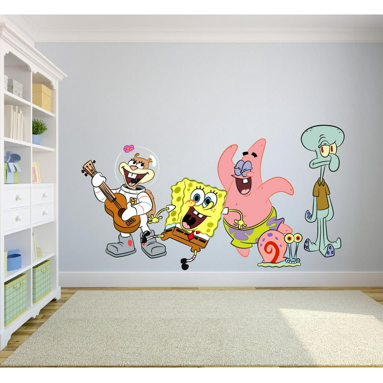 Spongebob Squarepants Complete Cast Happy Wall Graphic Decal