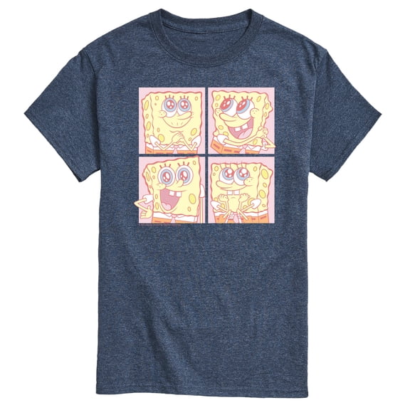 Spongebob Squarepants - Cute Face Grid - Men's Short Sleeve Graphic T-Shirt