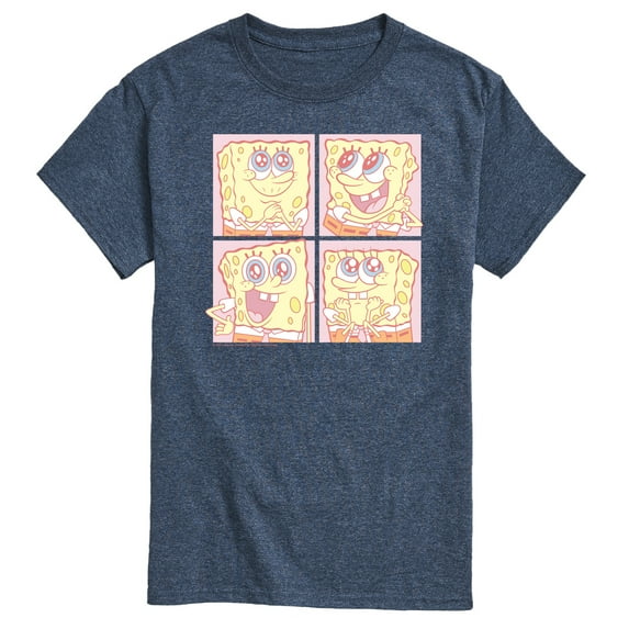 Spongebob Squarepants - Cute Face Grid - Men's Short Sleeve Graphic T-Shirt