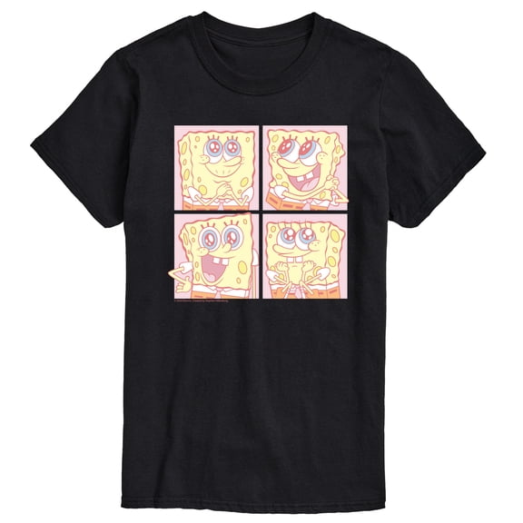 Spongebob Squarepants - Cute Face Grid - Men's Short Sleeve Graphic T-Shirt