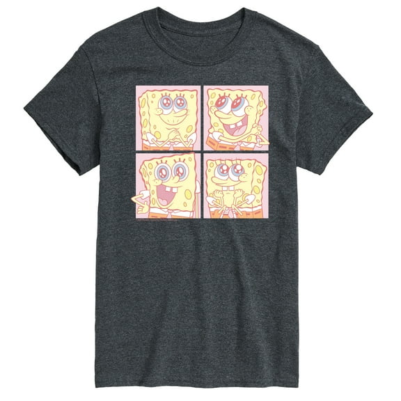 Spongebob Squarepants - Cute Face Grid - Men's Short Sleeve Graphic T-Shirt