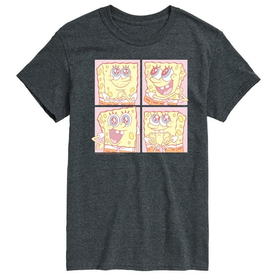 Spongebob Squarepants - Cute Face Grid - Men's Short Sleeve Graphic T-Shirt