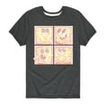thumbnail image 1 of Spongebob Squarepants - Cute Face Grid - Toddler And Youth Short Sleeve Graphic T-Shirt, 1 of 6