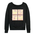thumbnail image 1 of Spongebob Squarepants - Cute Face Grid - Women's French Terry Long Sleeve Shirt, 1 of 6