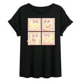 thumbnail image 1 of Spongebob Squarepants - Cute Face Grid - Women's Oversized Graphic T-Shirt, 1 of 6