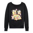 thumbnail image 1 of Spongebob Squarepants - Cute Face Rainbow - Women's French Terry Long Sleeve Shirt, 1 of 6
