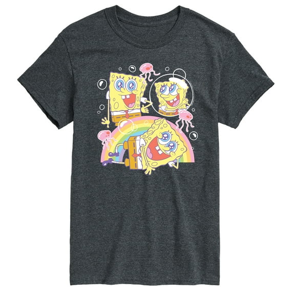 Spongebob Squarepants - Cute Face Rainbow - Men's Short Sleeve Graphic T-Shirt