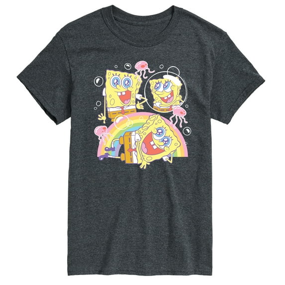Spongebob Squarepants - Cute Face Rainbow - Men's Short Sleeve Graphic T-Shirt
