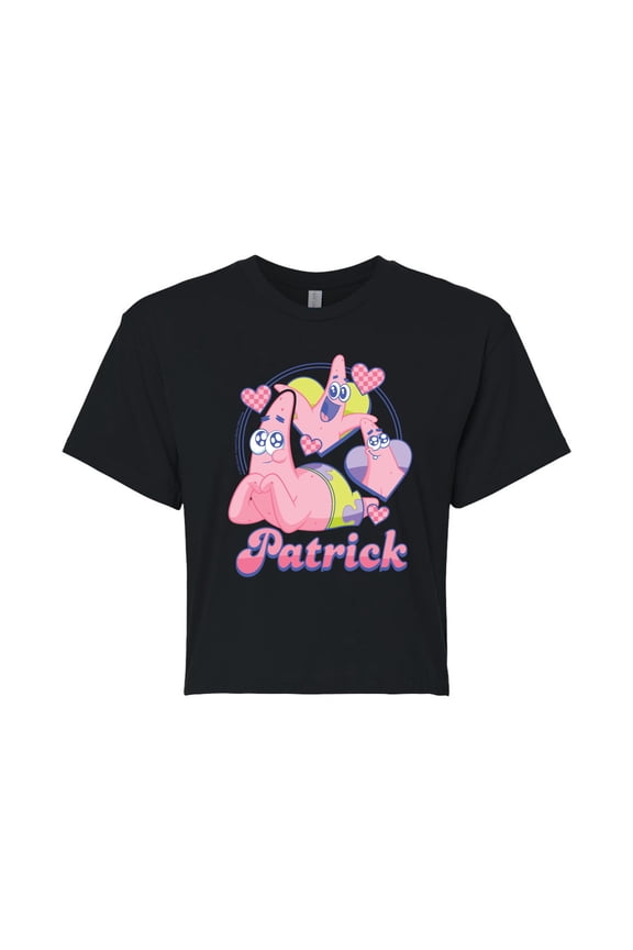 - Cute Patrick - Juniors Cropped Graphic T-Shirt