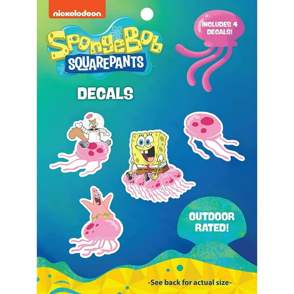 Spongebob Squarepants Decals- Set of 4 Spongebob, Patrick Star, Sandy Cheeks, Jellyfish Stickers for Kids and Adults - Vinyl Decals for Laptop, Tumbler, Water Bottle, Vehicles