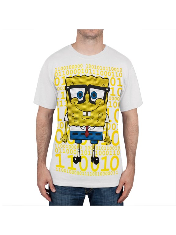 - Digital Nerdy Spongebob T-Shirt - X-Large