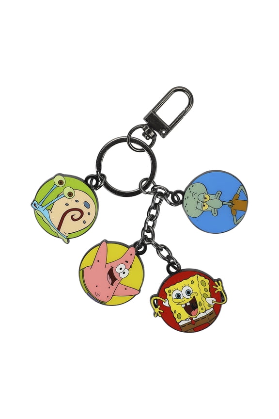 Spongebob Squarepants Favorite Characters Multi Charm Keychain