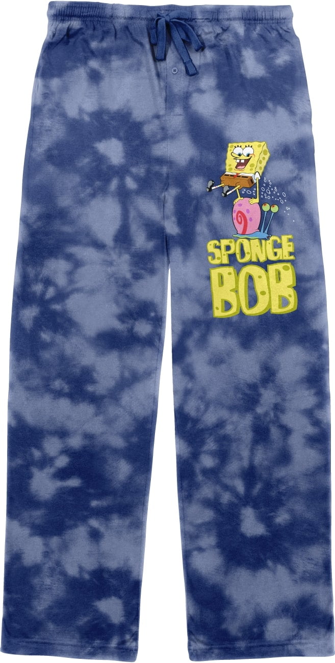 Spongebob Squarepants Gary Jump Men's Cloud Blue Graphic Sleep Pajama Pants- Large 