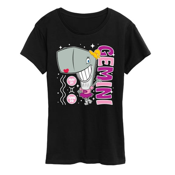 Spongebob Squarepants - Gemini Pearl Astrology - Women's Short Sleeve Graphic T-Shirt