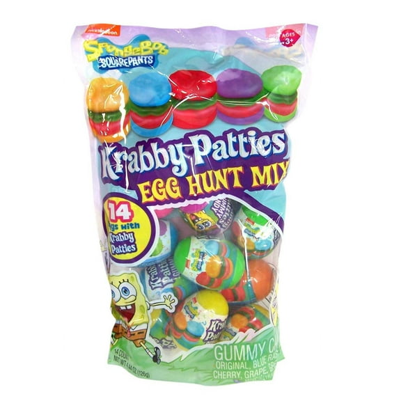 Spongebob Squarepants Gummy Krabby Patty Filled Easter Egg Hunt Mix, 4.44 Ounce
