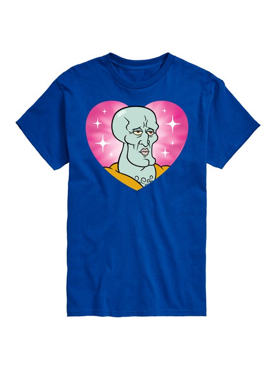 - Handsome Squidward Heart Men's Short Sleeve Graphic T-Shirt