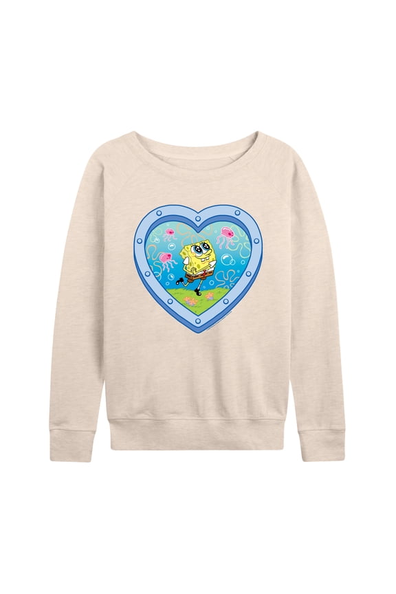 - Heart Porthole Window - Women's French Terry Long Sleeve Shirt