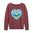 thumbnail image 1 of Spongebob Squarepants - Heart Porthole Window - Women's French Terry Long Sleeve Shirt, 1 of 6