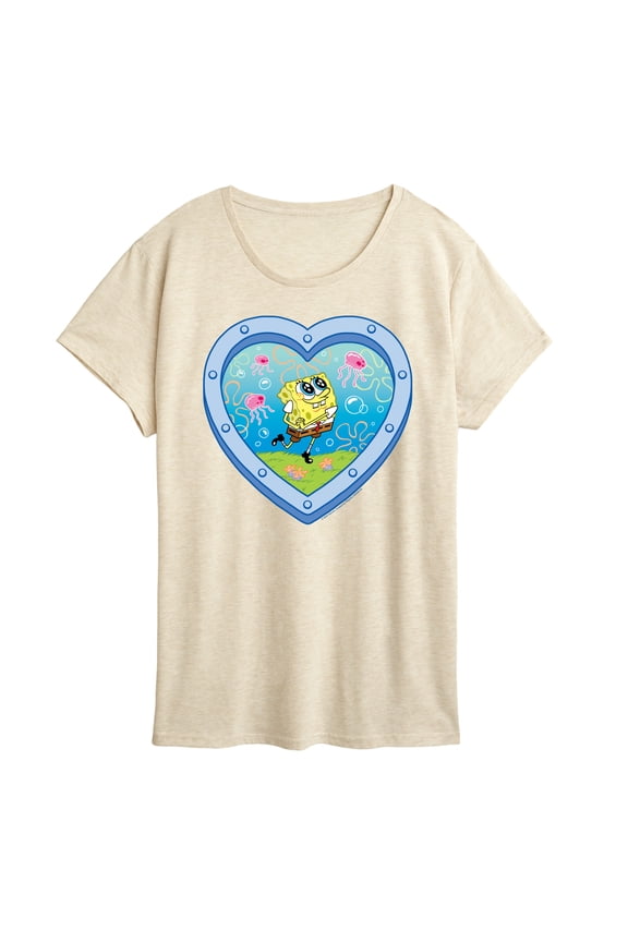 - Heart Porthole Window - Women's Short Sleeve Graphic T-Shirt