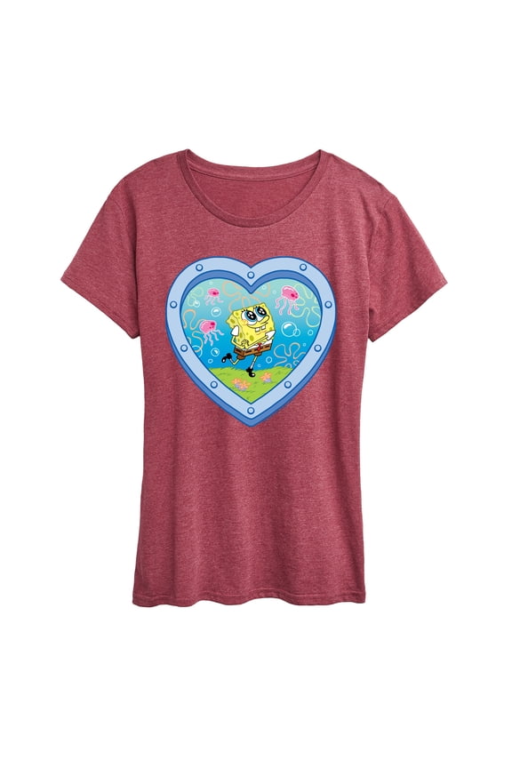- Heart Porthole Window - Women's Short Sleeve Graphic T-Shirt