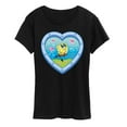 thumbnail image 1 of Spongebob Squarepants - Heart Porthole Window - Women's Short Sleeve Graphic T-Shirt, 1 of 6