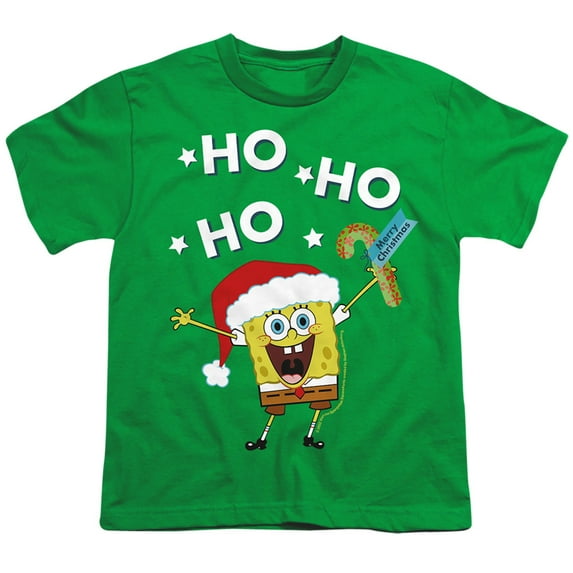 Spongebob Squarepants Ho Ho Ho, Merry Christmas! Kids T Shirtfor Youth Toddler Boys and Girls