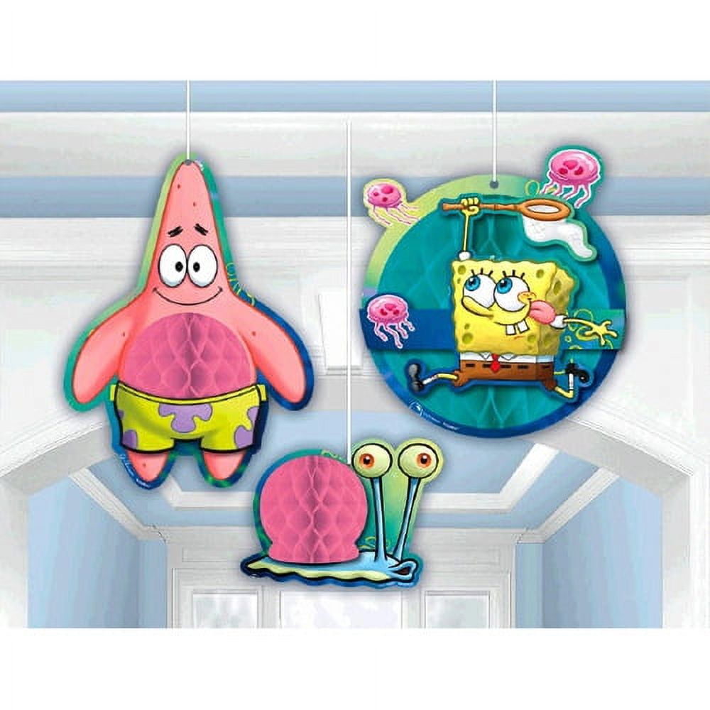 VARIOUS AMSCAN - SpongeBob SquarePants Honeycomb Decorations (3 Pieces)
