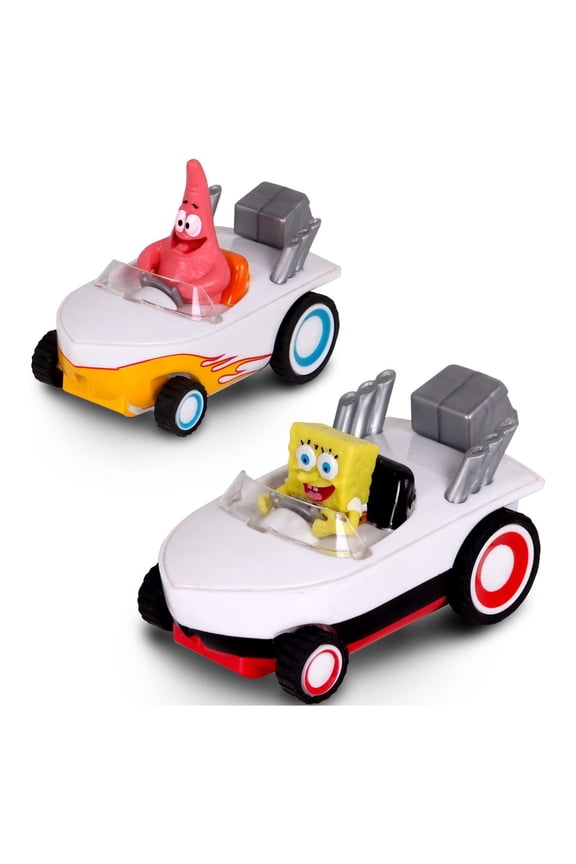Spongebob Squarepants Hot Rod Boats Pullback Vehicle 2-Pack