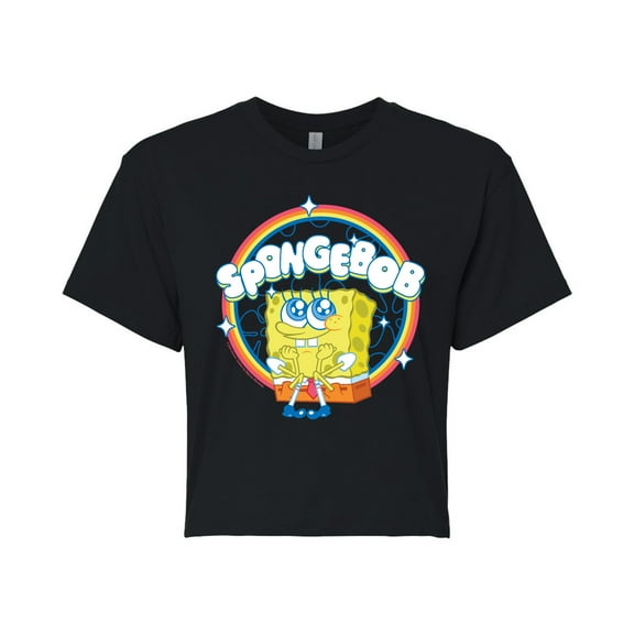 Spongebob Squarepants - Kawaii - Juniors Cropped Graphic T-Shirt
