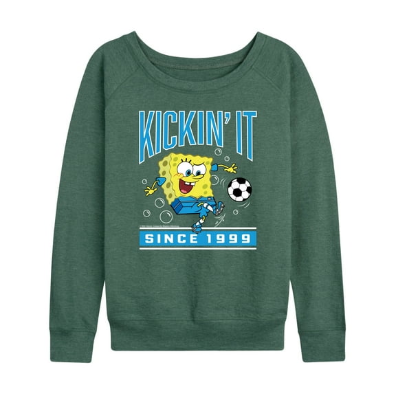 Spongebob Squarepants - Kickin It Since 1999 - Women's French Terry Long Sleeve Shirt