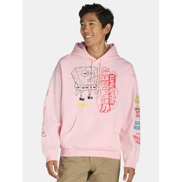 Spongebob Squarepants Men's & Big Men's Front and Back Graphic Pullover Hoodie with Pocket, Sizes S-XL