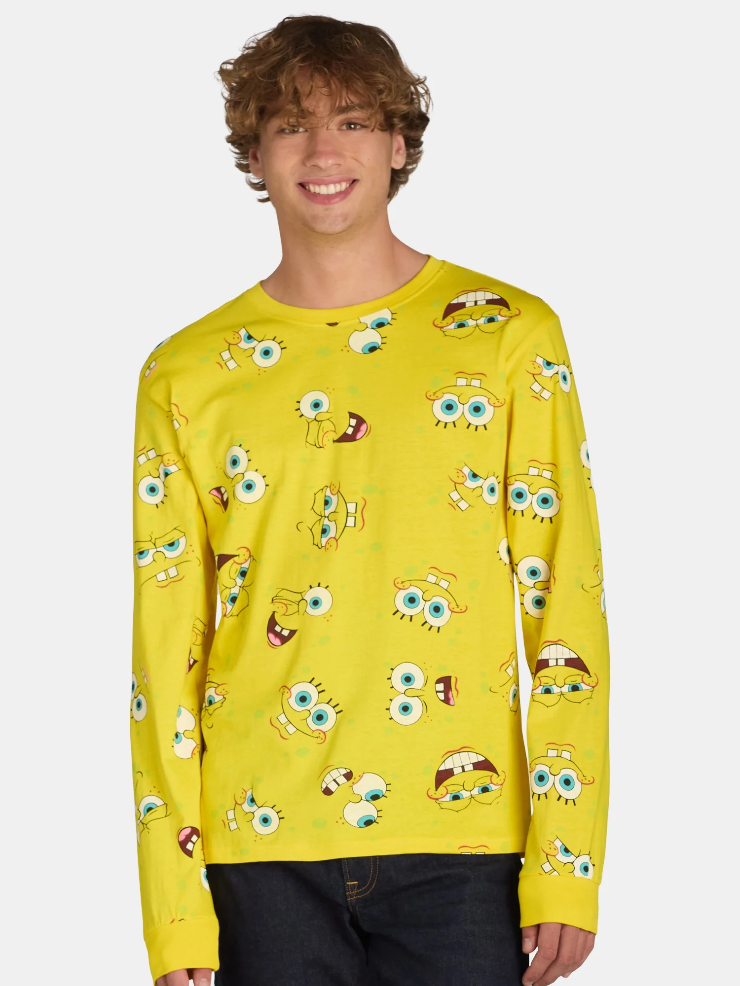 SpongeBob SquarePants men's Allover Graphic Print Tee - Walmart.com