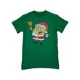 thumbnail image 1 of Spongebob Squarepants Mens Green Christmas Holiday Graphic Tee T-Shirt Small, 1 of 1