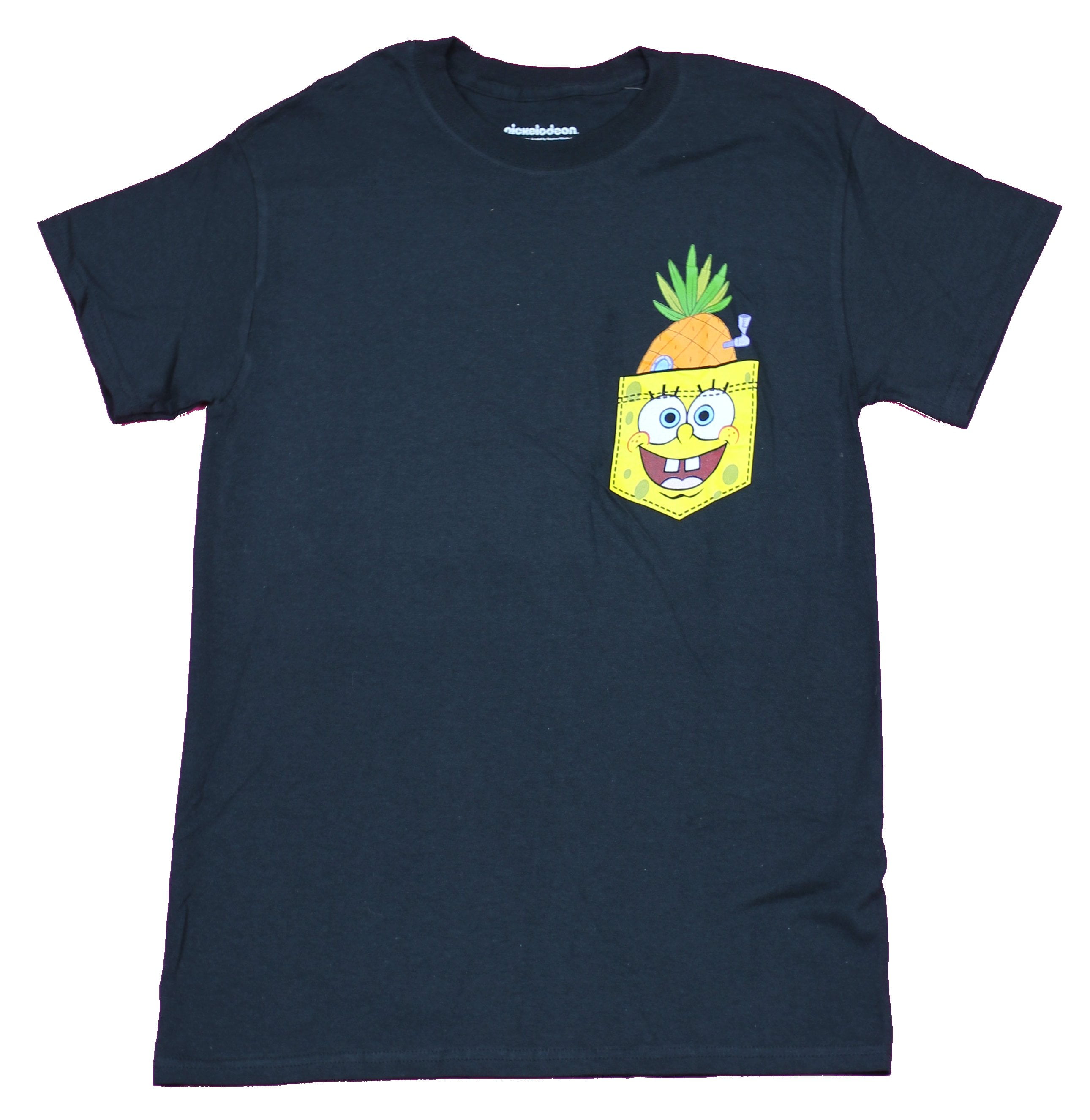 Spongebob Squarepants Mens T Shirt Bob Pineapple Pocket Image Medium Walmart