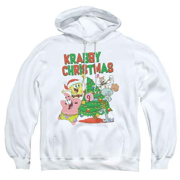 Spongebob Squarepants Merry Christmas Tree Decorating Unisex Adult Pull-Over Hoodie