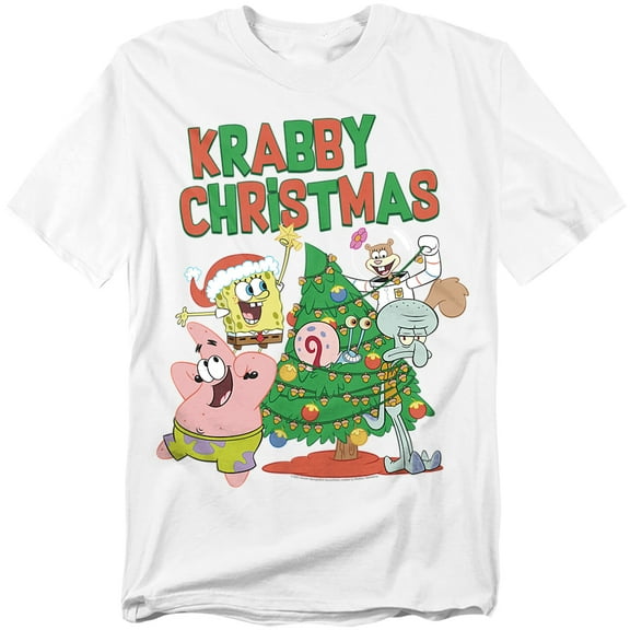 Spongebob Squarepants Merry Christmas Tree Decorating Unisex Adult T Shirt