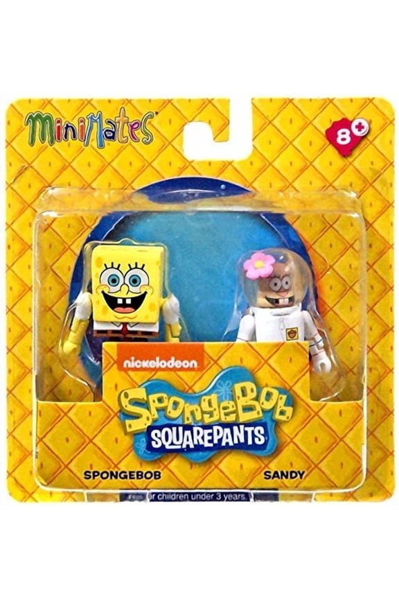 Spongebob Squarepants Minimates Series 1 Spongebob & Sandy Minifigure 2-Pack