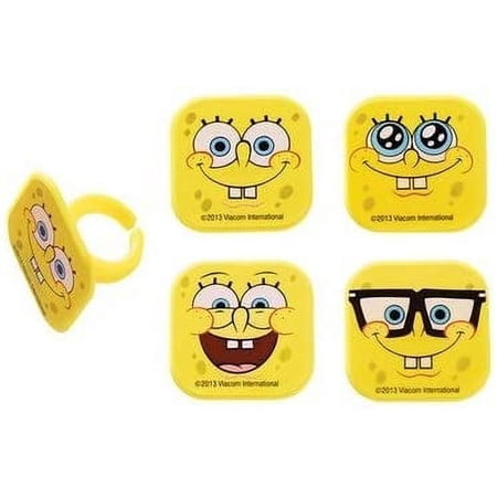 Spongebob Squarepants Mood Faces Cake Topper, by Universal 24 Count
