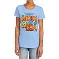 thumbnail image 1 of Spongebob Squarepants Mother's Day Best Mom Under The Sea Women's T Shirt, Light Blue, Small, 1 of 5