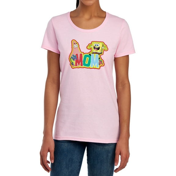 Spongebob Squarepants Mother's Day Mom Women's T Shirt, Pink, X-Large