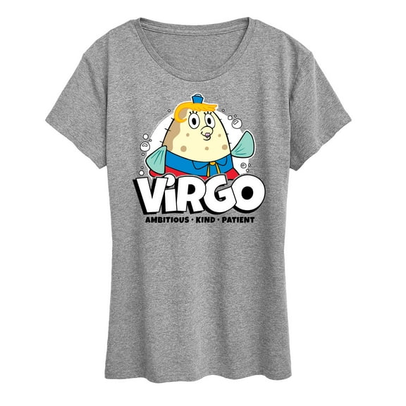 Spongebob Squarepants - Mrs Puff Virgo Astrology - Women's Short Sleeve Graphic T-Shirt