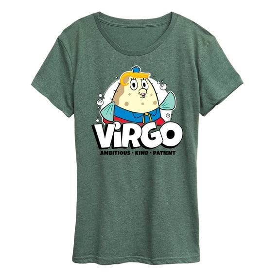 Spongebob Squarepants - Mrs Puff Virgo Astrology - Women's Short Sleeve Graphic T-Shirt