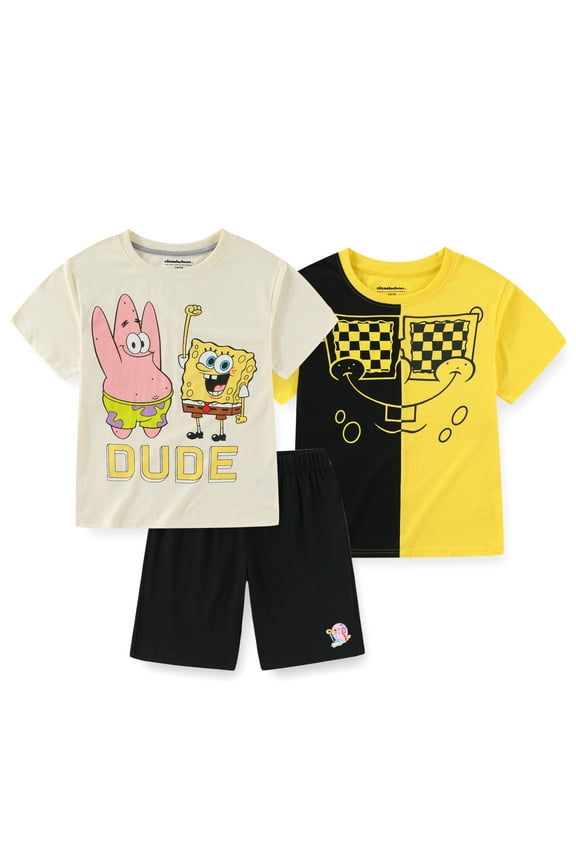 Nickelodeon Short Sleeve T-Shirt and Shorts Set (Boys), 3 Piece Set, Sizes 8-16
