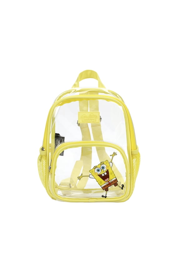 Spongebob Squarepants Open Arms Clear 10" Adult Mini Backpack