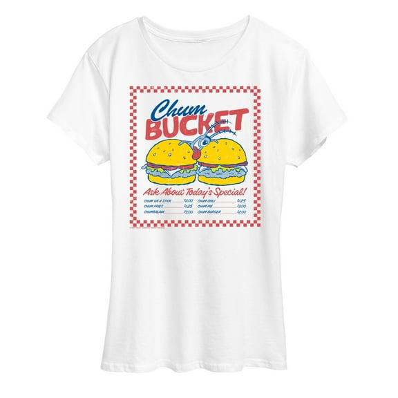 Spongebob Squarepants - Plankton Chum Bucket - Women's Short Sleeve Graphic T-Shirt