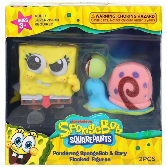 Spongebob Squarepants Pondering Spongebob & Gary Mini Figure 2-Pack [Flocked]