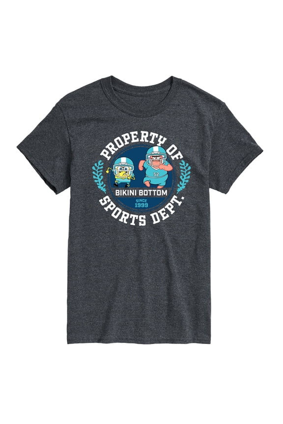 - Property Of Bikini Bottom Sports Dept Patrick and Spongebob - Men's Short Sleeve Graphic T-Shirt