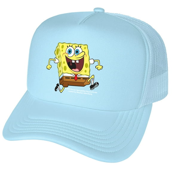 Spongebob Squarepants Running Spongebob Foam Snapback Trucker Hat - Unisex for Men and Women