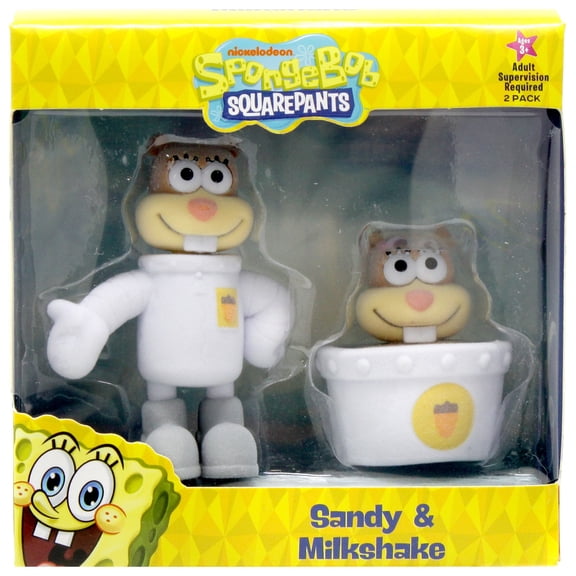 Spongebob Squarepants Sandy & Milkshake Mini Figure 2-Pack [Flocked]